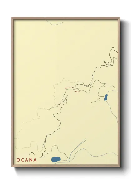 Une affiche de carte sur Ocana