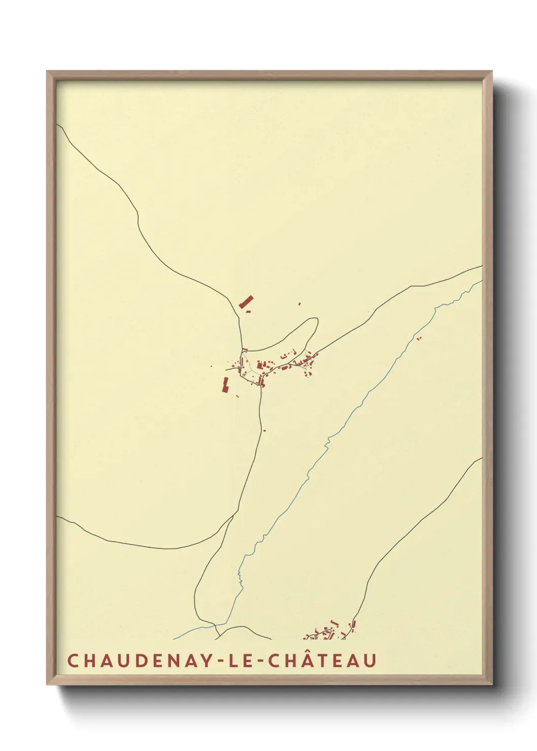 Un poster carte Chaudenay-le-Château