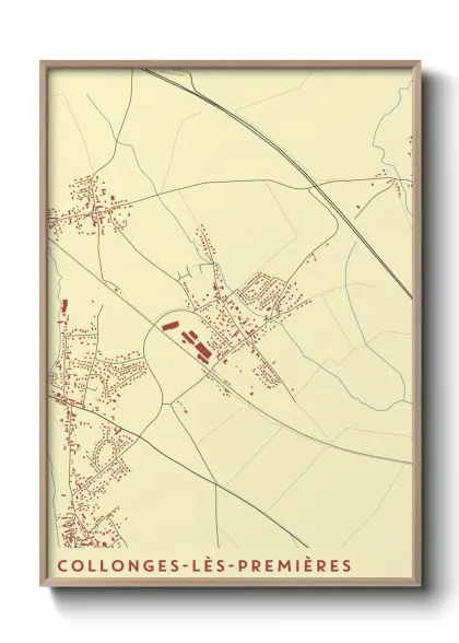 Une affiche de carte sur Collonges-lès-Premières