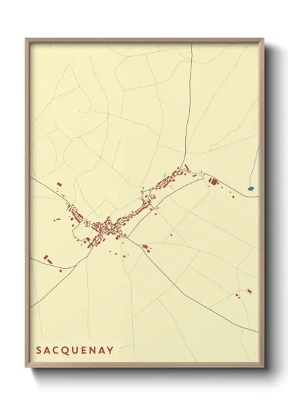 Une affiche de carte sur Sacquenay
