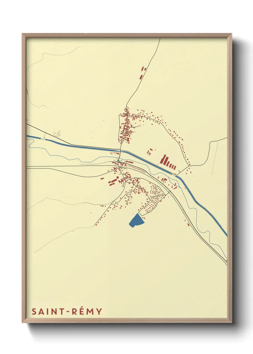 Un poster carte Saint-Rémy