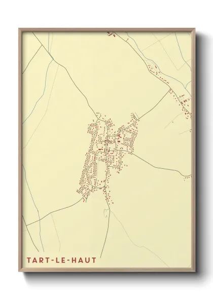 Une affiche de carte sur Tart-le-Haut