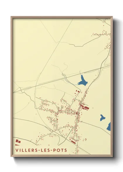 Une affiche de carte sur Villers-les-Pots