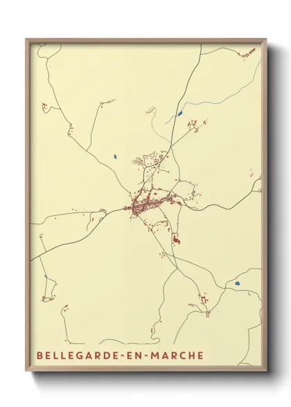 Une affiche de carte sur Bellegarde-en-Marche