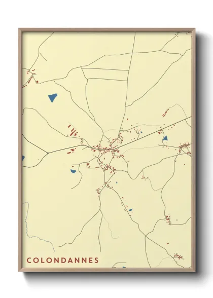 Une affiche de carte sur Colondannes