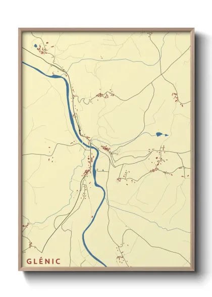 Une affiche de carte sur Glénic