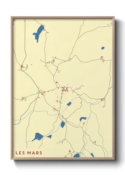 Une affiche de carte sur Les Mars