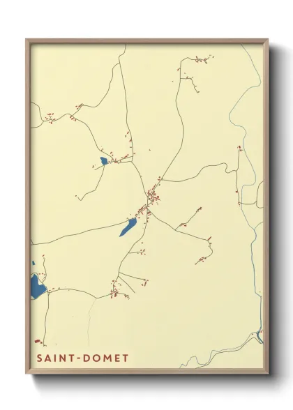 Une affiche de carte sur Saint-Domet