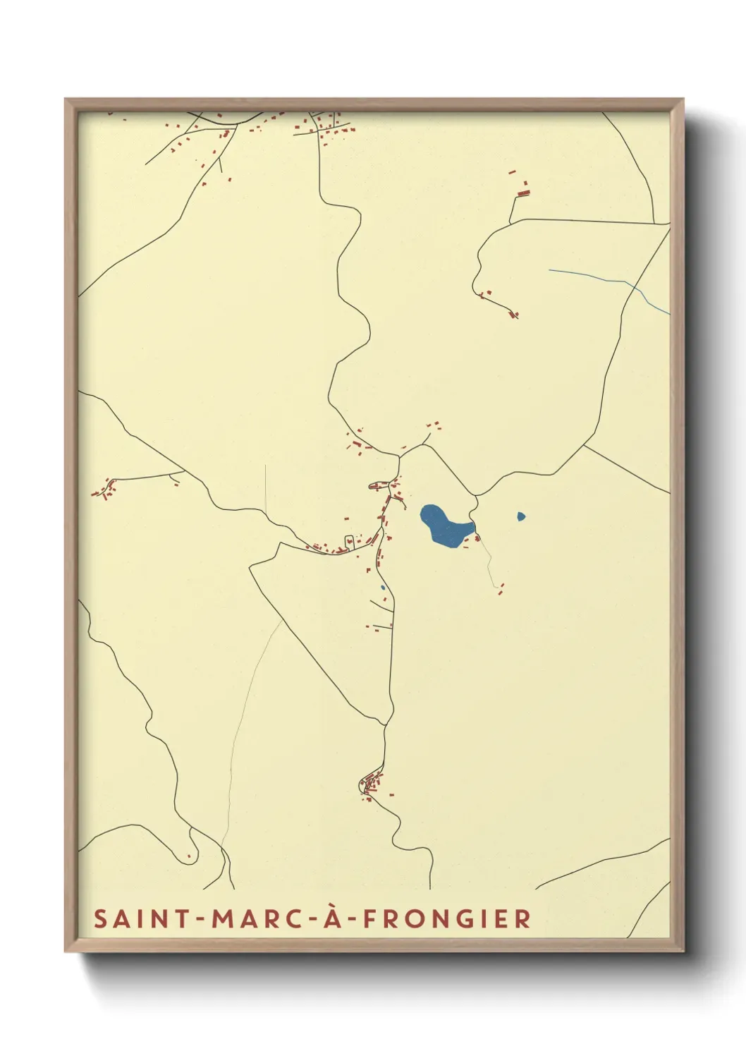Un poster carte Saint-Marc-à-Frongier