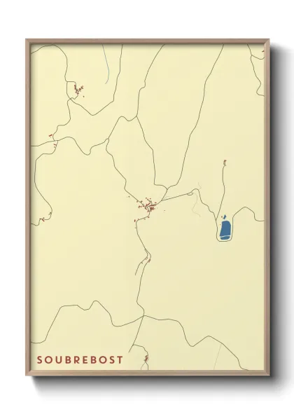 Une affiche de carte sur Soubrebost