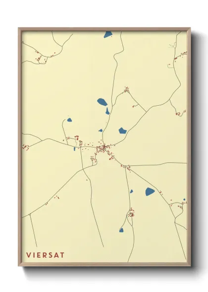 Une affiche de carte sur Viersat