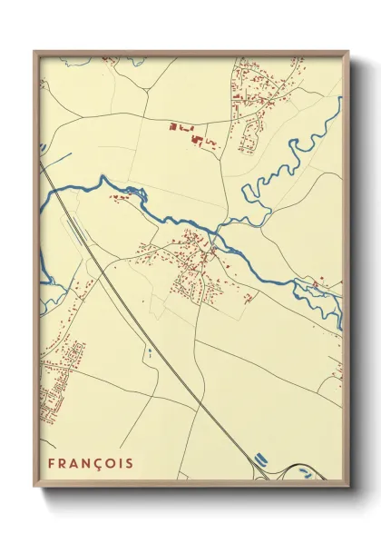 Une affiche de carte sur François