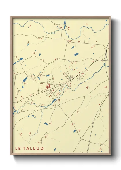 Une affiche de carte sur Le Tallud