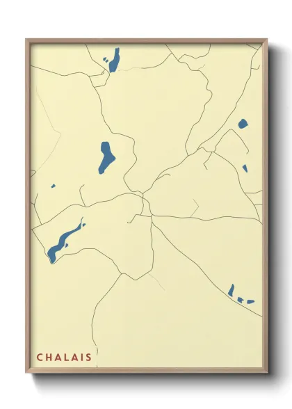 Une affiche de carte sur Chalais