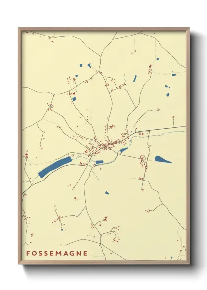 Une affiche de carte sur Fossemagne