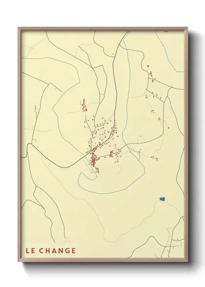 Une affiche de carte sur Le Change