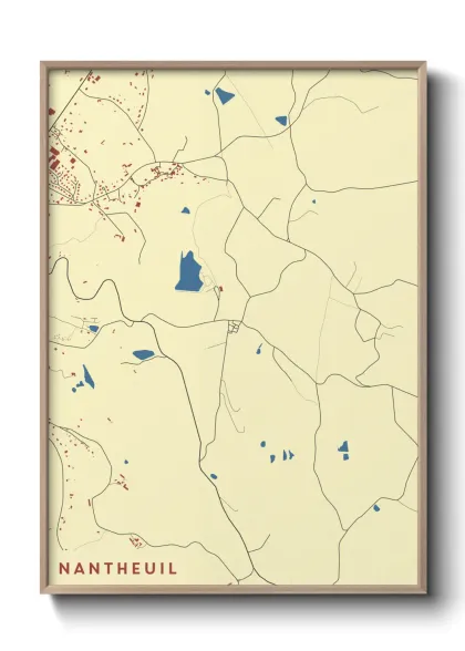 Une affiche de carte sur Nantheuil