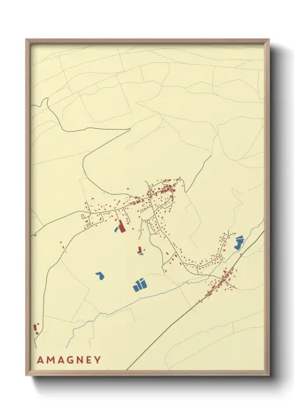 Une affiche de carte sur Amagney