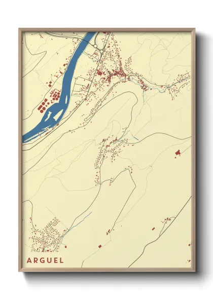 Une affiche de carte sur Arguel