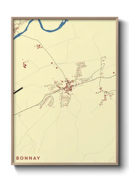 Une affiche de carte sur Bonnay