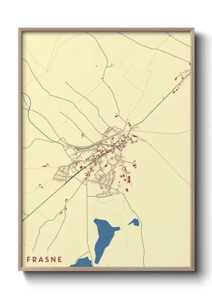 Une affiche de carte sur Frasne