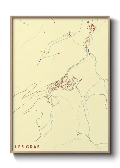 Une affiche de carte sur Les Gras