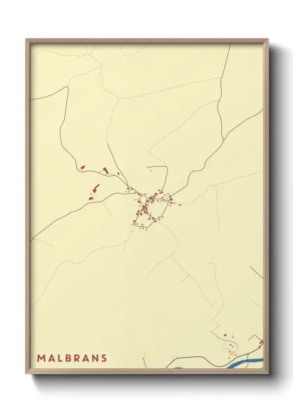 Une affiche de carte sur Malbrans