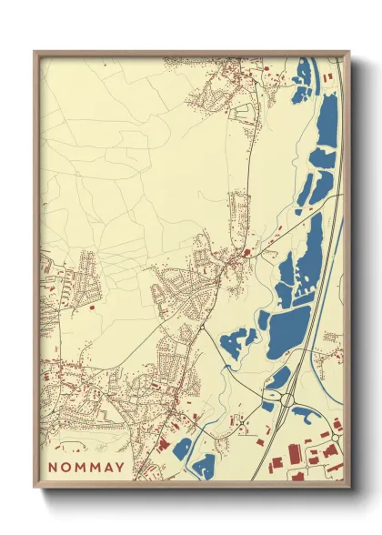 Une affiche de carte sur Nommay