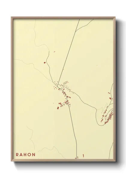 Une affiche de carte sur Rahon