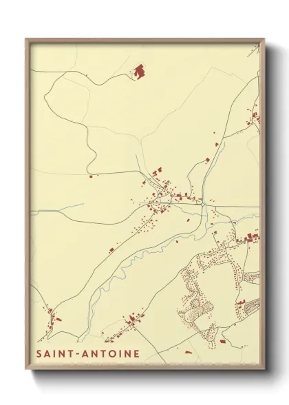 Une affiche de carte sur Saint-Antoine