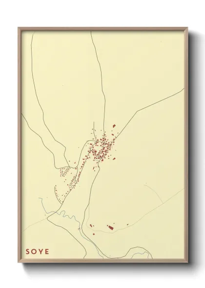 Une affiche de carte sur Soye