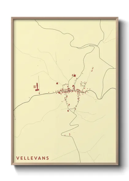 Une affiche de carte sur Vellevans