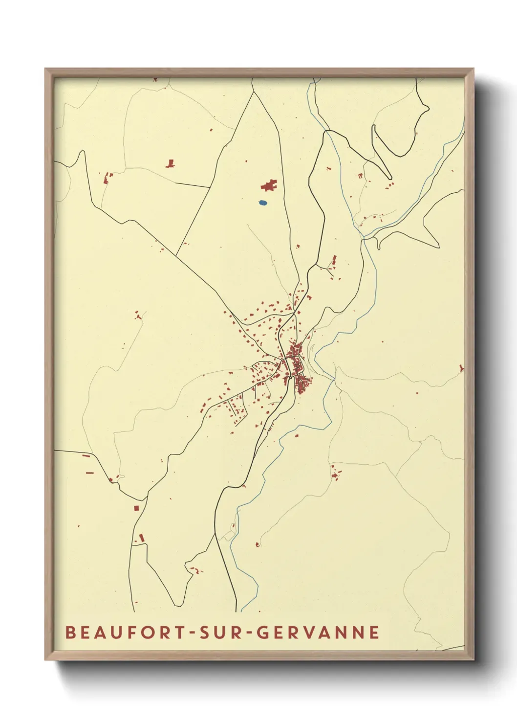Un poster carte Beaufort-sur-Gervanne