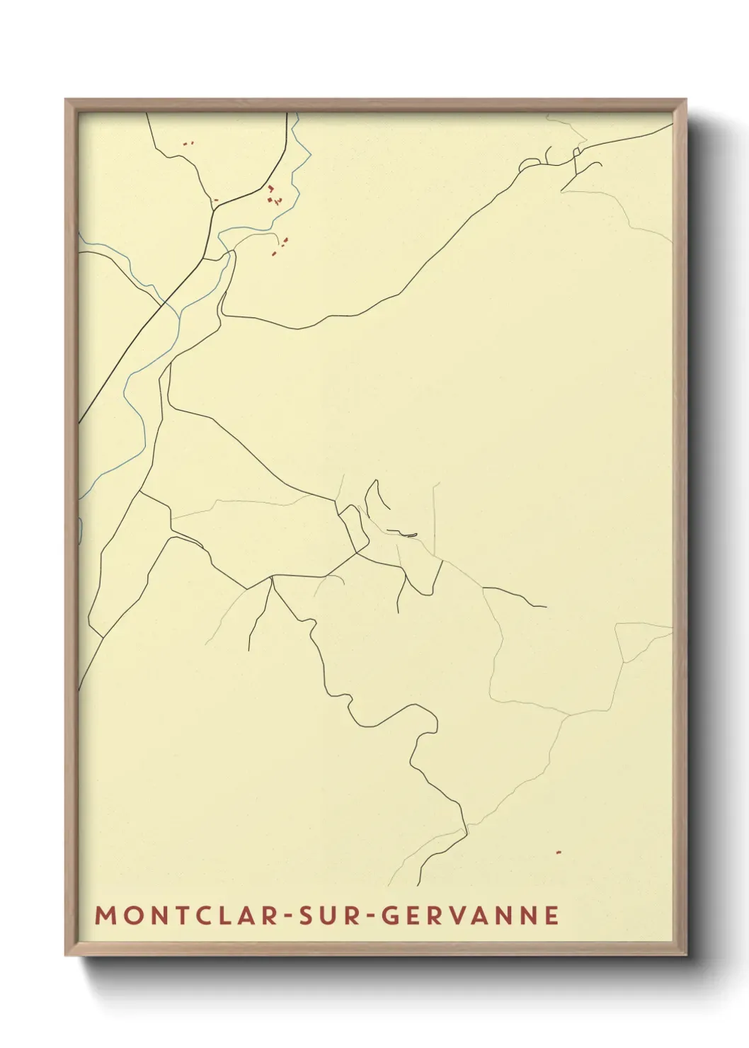 Un poster carte Montclar-sur-Gervanne