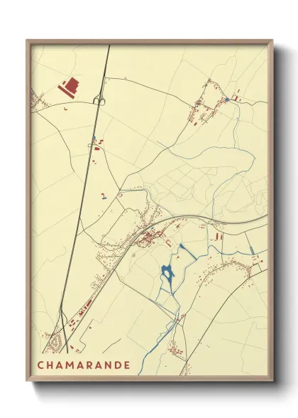 Une affiche de carte sur Chamarande