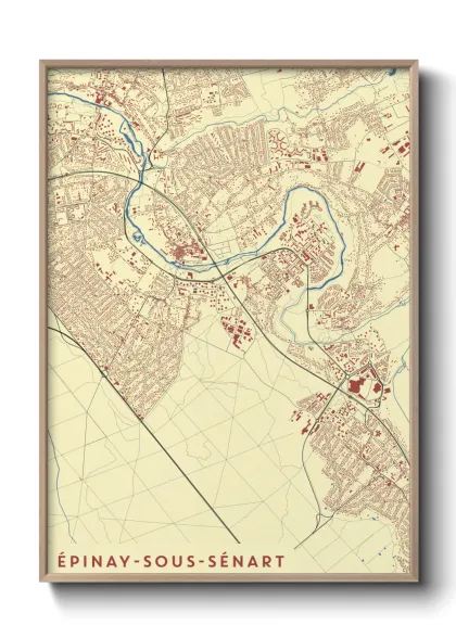 Une affiche de carte sur Épinay-sous-Sénart