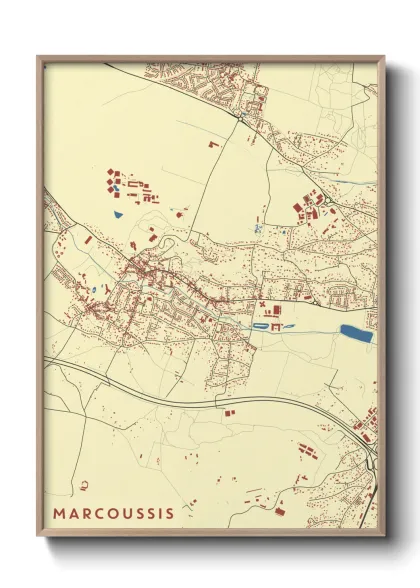 Une affiche de carte sur Marcoussis