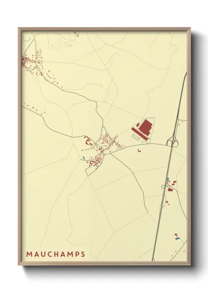 Une affiche de carte sur Mauchamps