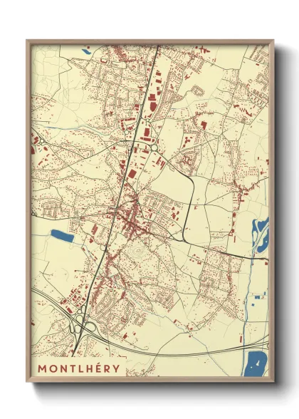 Une affiche de carte sur Montlhéry