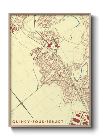 Une affiche de carte sur Quincy-sous-Sénart