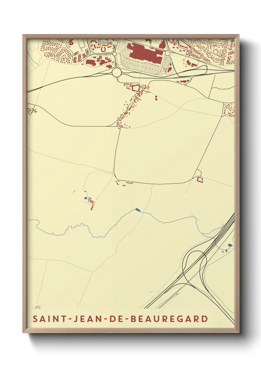 Un poster carte Saint-Jean-de-Beauregard