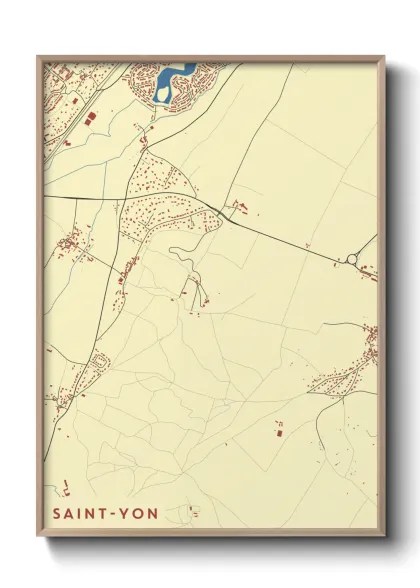 Une affiche de carte sur Saint-Yon