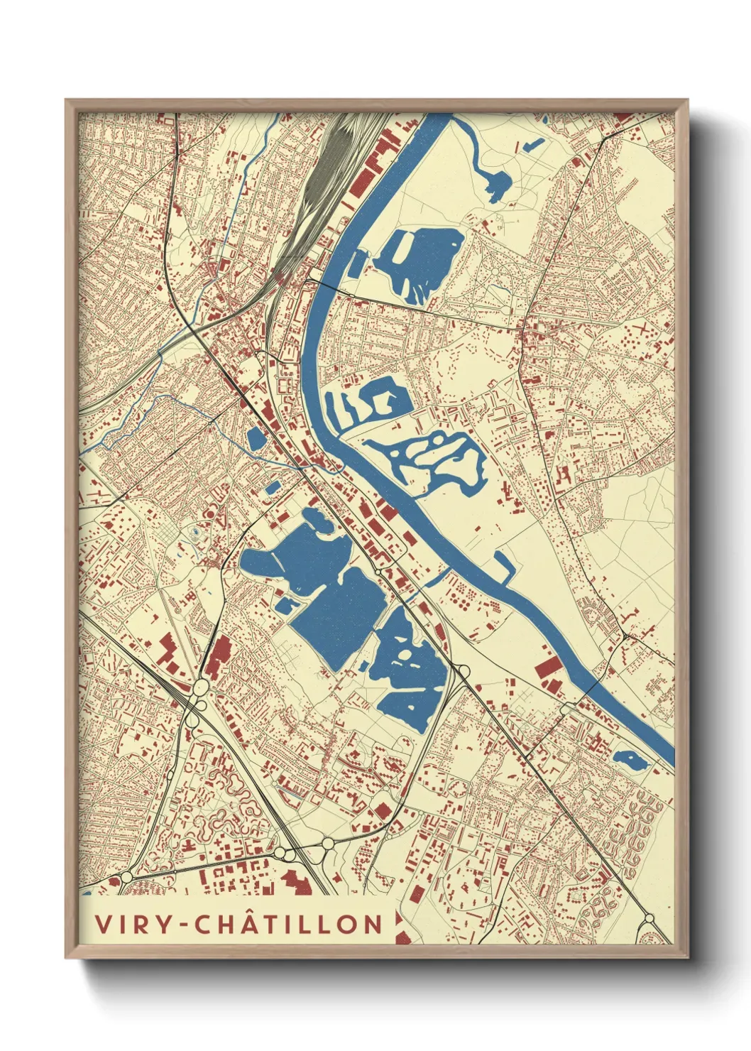 Un poster carte Viry-Châtillon
