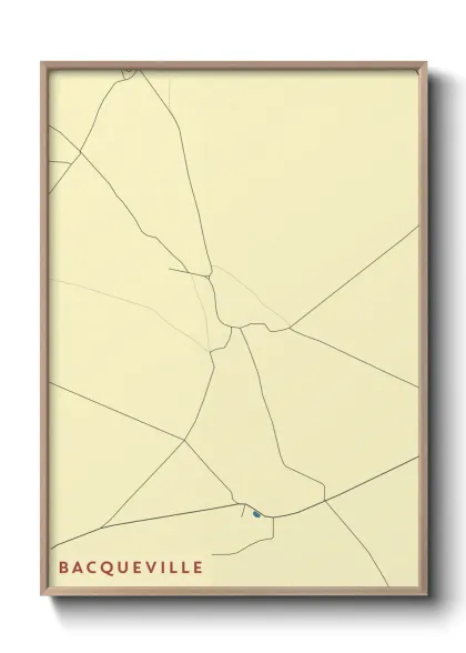 Une affiche de carte sur Bacqueville