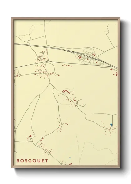 Une affiche de carte sur Bosgouet