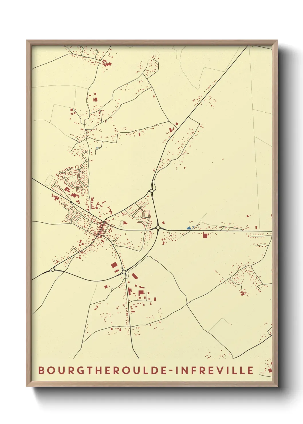 Un poster carte Bourgtheroulde-Infreville