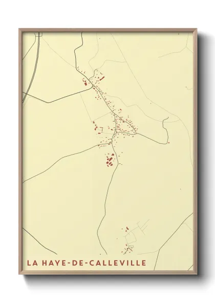 Une affiche de carte sur La Haye-de-Calleville