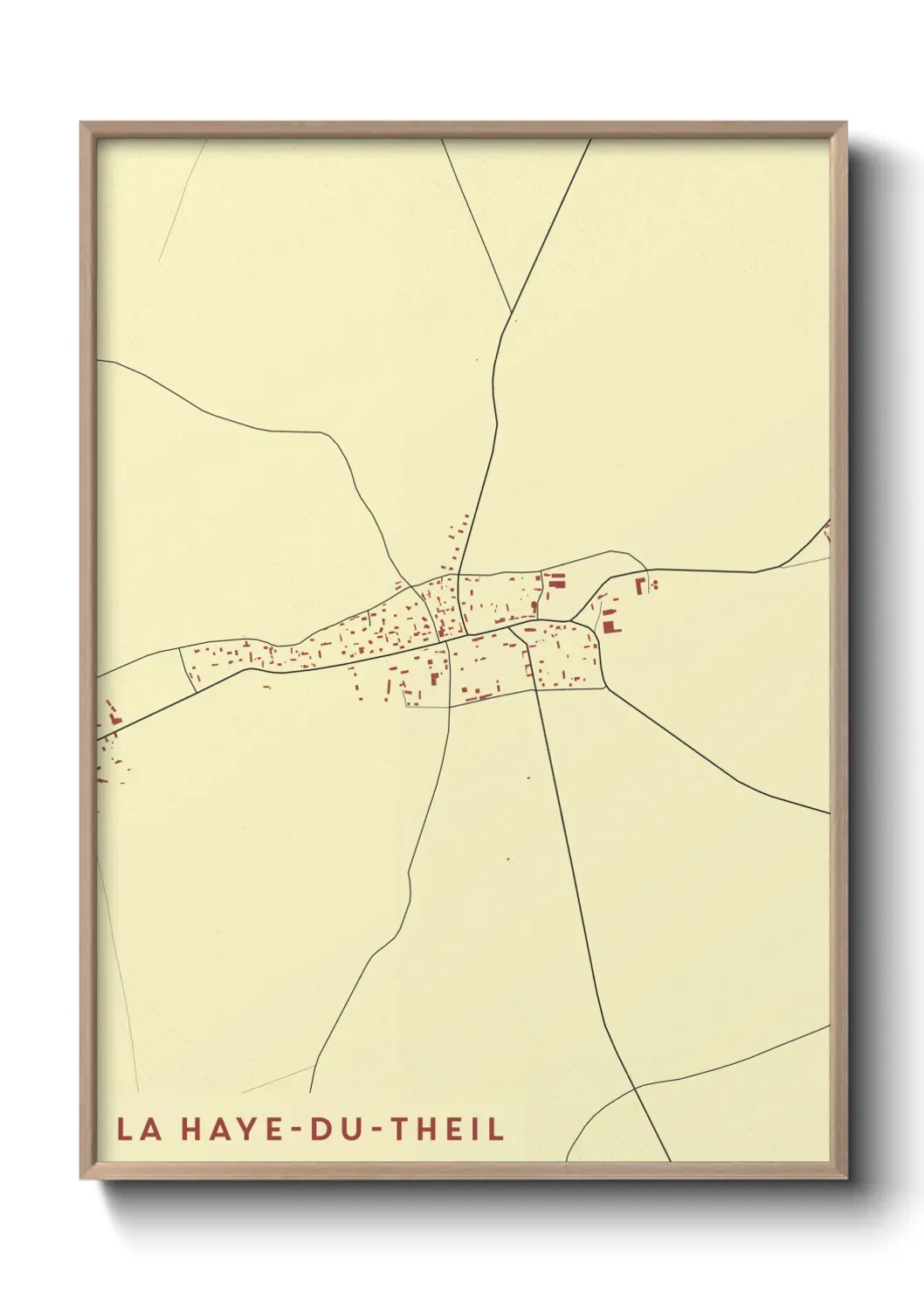 Un poster carte La Haye-du-Theil