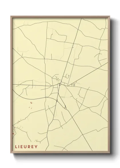 Une affiche de carte sur Lieurey