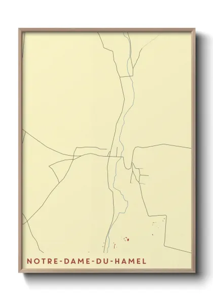 Une affiche de carte sur Notre-Dame-du-Hamel